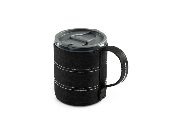GSI Outdoors Infinity Backpacker Mug, 500 ml Insulated Camping Mug with Sealable Sip Lid and Collapsible Handle