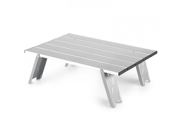 GSI Outdoors Micro Table, a compact, lightweight folding table perfect for small outdoor spaces and gear organization.