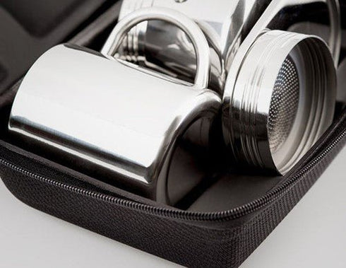 GSI Outdoors MiniEspresso Set 4 Cup - Compact Espresso Maker for Travel