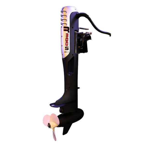 Haibo R300S 6 HP Remote Electric Outboard Motor, 2000 W 48 V Boat Motor with Steering Gear and Joystick