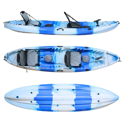 Happiness II Double Person Paddle Kayak 3.7M Package seats and 220Cm paddles
