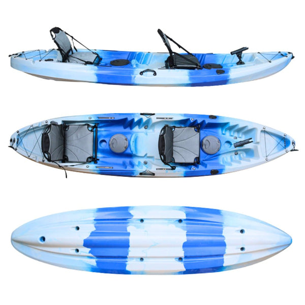 Happiness II Double Person Paddle Kayak 3.7M Package seats and 220Cm paddles