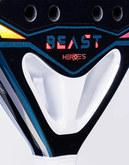 Heroe's Beast 2025 Padel Racket, Diamond Shape Attacking Racket with Silver Carbon Face and Soft EVA Core