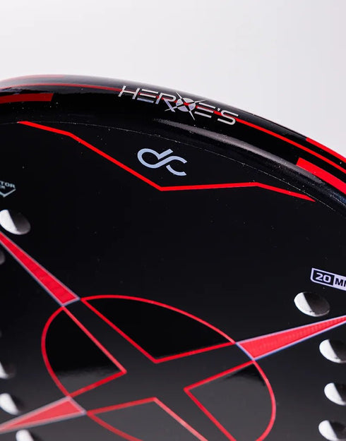 Heroe's Coach 2025 Beach Tennis Racket, Danny Cirella Model with Red Kevlar Face and 100% Carbon Frame