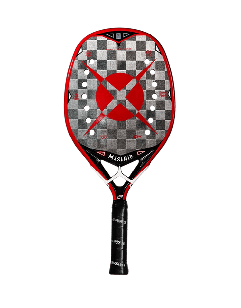 Heroe's Mjolnir Beach Tennis Racket, Precision and Control Racket with Silver Carbon Face and EVA Black Core
