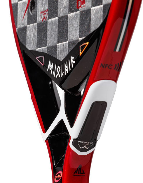 Heroe's Mjolnir Beach Tennis Racket, Precision and Control Racket with Silver Carbon Face and EVA Black Core