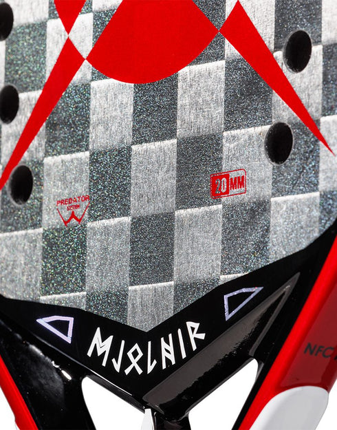 Heroe's Mjolnir Beach Tennis Racket, Precision and Control Racket with Silver Carbon Face and EVA Black Core