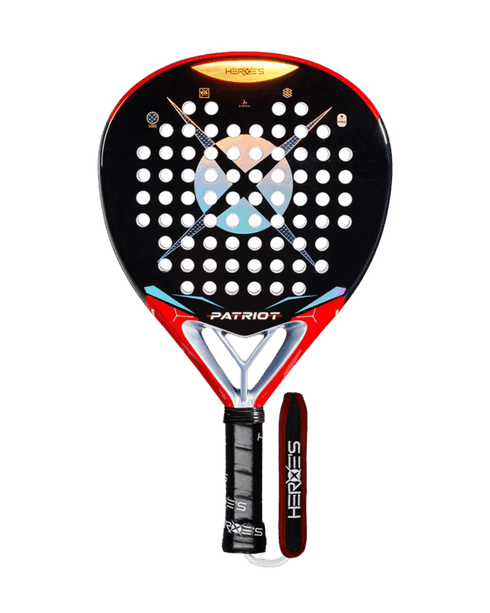 Heroe's Patriot Hyper 2025 Padel Racket, All-Round Control Racket with Y-Bridge, 3K Carbon and 3D Textured Face