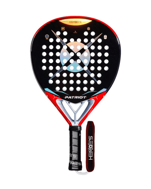 Heroe's Patriot Hyper 2025 Padel Racket, All-Round Control Racket with Y-Bridge, 3K Carbon and 3D Textured Face