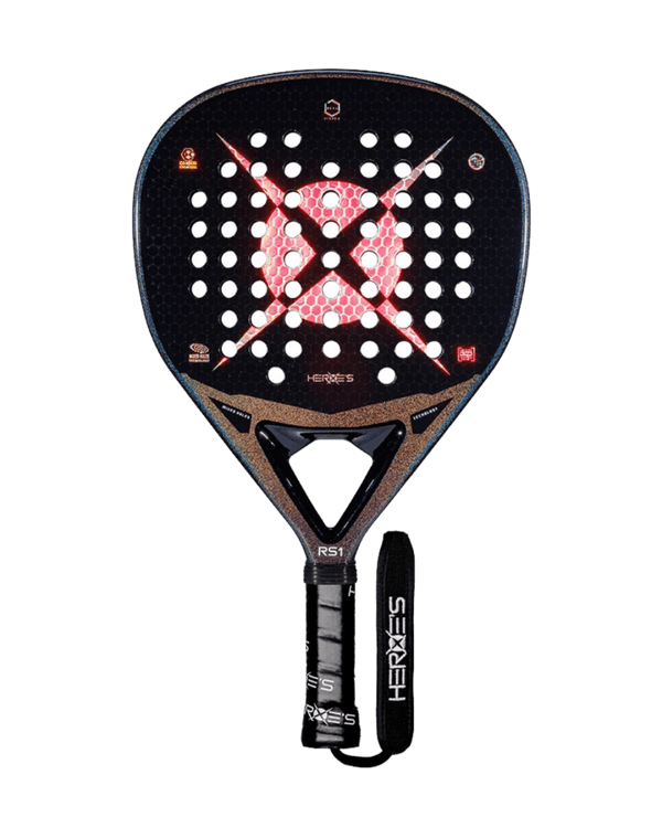 Heroe's RS1 2025 Padel Racket, Intermediate Power and Control Racket with 18K Silver Carbon Face and EVA Core