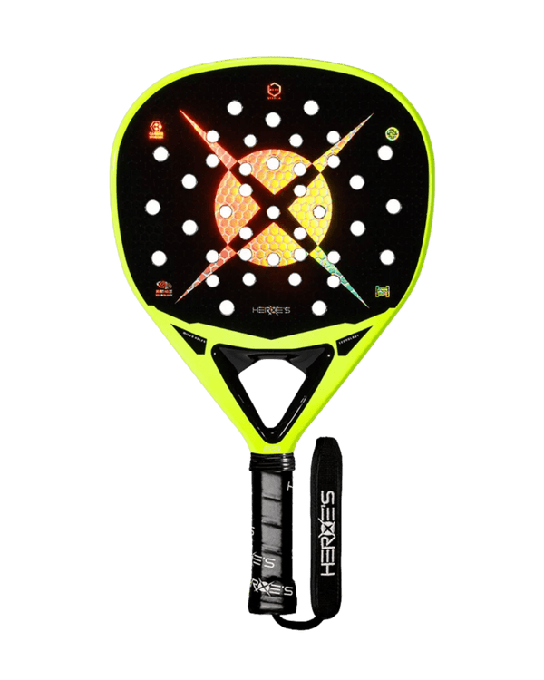 Heroe's RS3 2025 Padel Racket, Intermediate Power Racket with 18K Silver Carbon Face and Mixed Holes Drilling