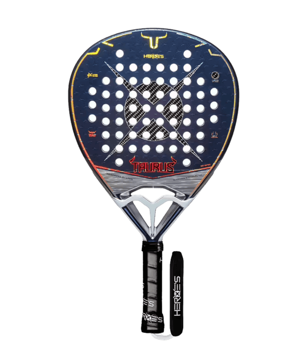 Heroe's Taurus 2026 Padel Racket, Attacking Racket with Bull System Frame, 3K Carbon Face and 3D Spin
