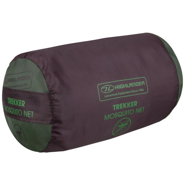 Highlander Trekker Travel Mosquito Net, a lightweight, portable single-person net for bug protection during travel.