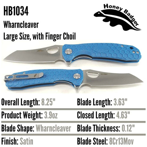 Honey Badger Wharncleaver Knife Large - Large - Sized Heavy - Duty Blade