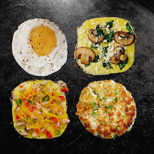 Blackstone Silicone Egg Rings 8-Pack - Non-Stick Rings for Uniform Egg Cooking