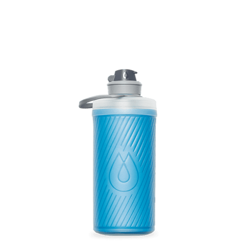 HydraPak Flux 1L Collapsible Water Bottle, a lightweight, soft flask-style bottle that saves space when empty.