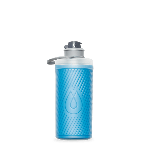 HydraPak Flux 1L Collapsible Water Bottle, a lightweight, soft flask-style bottle that saves space when empty.