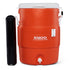 Igloo 10 Gallon Seat Top Water Jug with Cup Dispenser Orange, Insulated 38 L Drinks Cooler with Push-Button Spigot