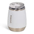 Igloo 10 oz Stainless Steel Wine Tumbler White, Vacuum Insulated Stemless Wine Glass with Flip N Sip Lid
