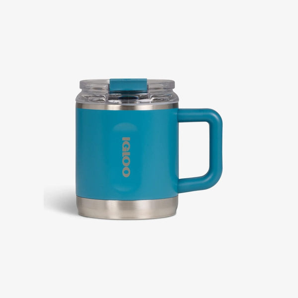 Igloo 15 oz Coffee Mug, Double Wall Vacuum Insulated Stainless Steel Mug with Lid for Hot and Cold Drinks