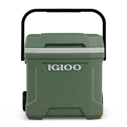Igloo ECOCOOL Latitude 16 Qt Roller Cooler, Wheeled Cooler Box Made with Recycled Plastic and Telescoping Handle