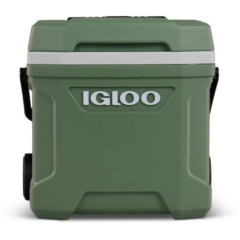 Igloo ECOCOOL Latitude 16 Qt Roller Cooler, Wheeled Cooler Box Made with Recycled Plastic and Telescoping Handle