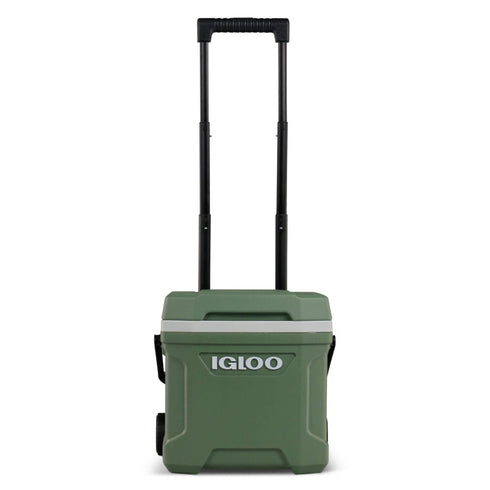 Igloo ECOCOOL Latitude 16 Qt Roller Cooler, Wheeled Cooler Box Made with Recycled Plastic and Telescoping Handle