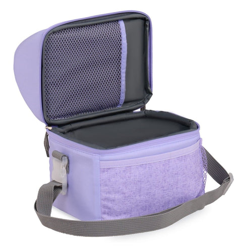 Igloo Kids Everyday Lunch Gripper 9 Can Cooler Bag Lilac, Dual Compartment Insulated Lunch Bag with Strap