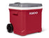 Igloo Latitude 60 Qt Roller Cooler Industrial Red, Wheeled Cooler Box with Telescoping Handle and Cup Holders