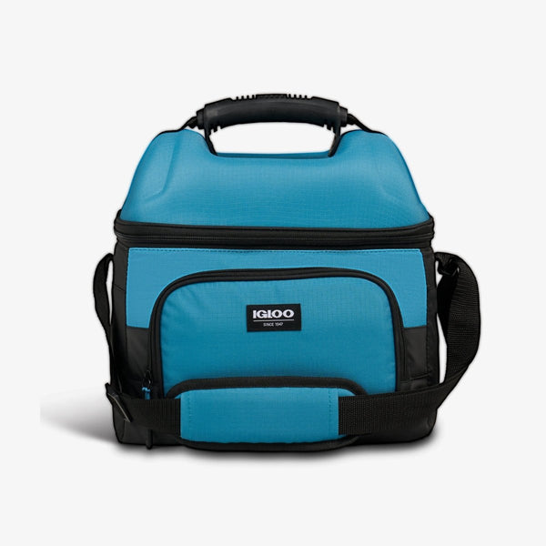Igloo Latitude Hardtop Gripper 22 Can Cooler Bag, MaxCold Insulated Dual Compartment Bag with Shoulder Strap