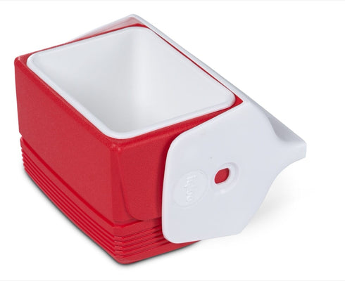 Igloo Playmate Mini 4 Qt Cooler, Personal 6 Can Lunch Cooler with Push-Button Lid and Tent-Top Design