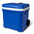 Igloo Profile II 60 Qt Roller Cooler Majestic Blue, Wheeled Cooler Box with Telescoping Handle and Cup Holders
