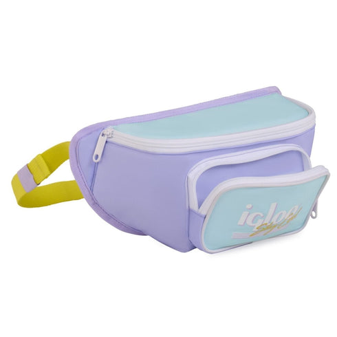 Igloo Retro Fanny Pack Cooler Bag Lilac, Wearable Insulated Waist Pack with Adjustable Strap, Holds 3 Cans