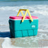 Igloo - Retro Jade 25 Qt Lunch Picnic Basket Cooler Dark Jade Bold Magenta Livewire Yellow Disc