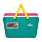 Igloo - Retro Jade 25 Qt Lunch Picnic Basket Cooler Dark Jade Bold Magenta Livewire Yellow Disc