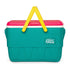 Igloo - Retro Jade 25 Qt Lunch Picnic Basket Cooler Dark Jade Bold Magenta Livewire Yellow Disc