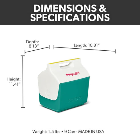 Igloo Retro Little Playmate 50Th Anniversary 7QT Cooler Jade