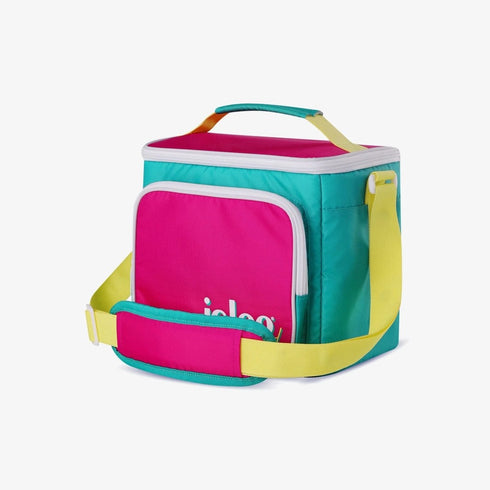 Igloo Retro Square Lunch Bag, Insulated 9 Can Cooler Bag with Shoulder Strap and Front Zip Pocket