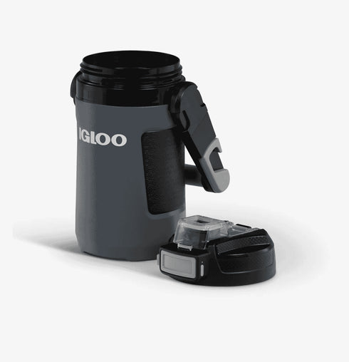 Igloo Rival 1 Qt Sports Jug Tactical Gray, Insulated 0.95 L Water Jug with Chug Spout and CONNEXT Clip