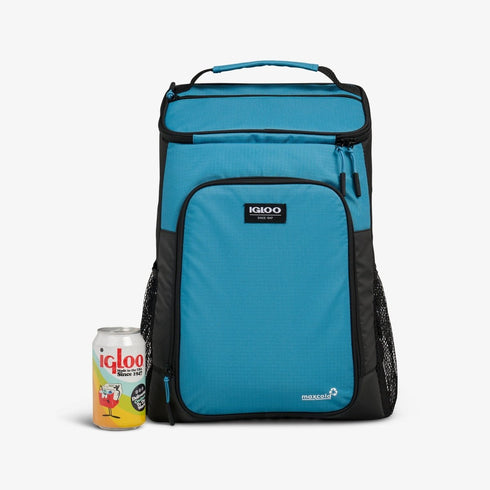 Igloo Top Grip Backpack 24 Can Cooler, MaxCold Insulated 18 L Soft Cooler Backpack with Padded Straps