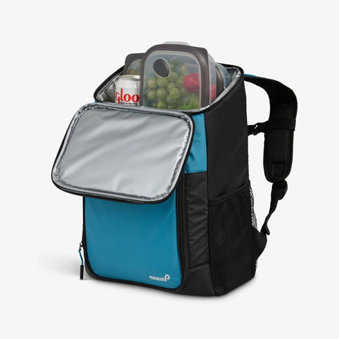 Igloo Top Grip Backpack 24 Can Cooler, MaxCold Insulated 18 L Soft Cooler Backpack with Padded Straps