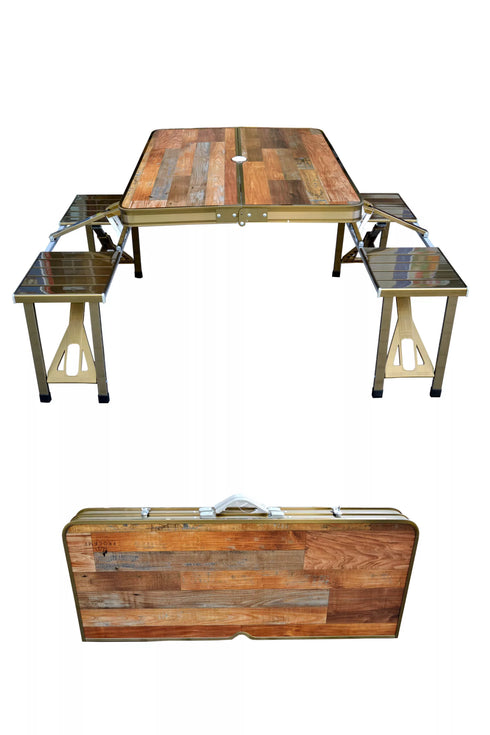 Procamp Aluminum Foldable Picnic Table - Lightweight & Portable Table for Outdoor Dining