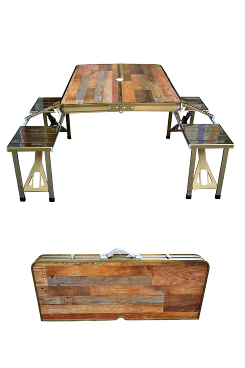 Procamp Aluminum Foldable Picnic Table – Lightweight & Portable Table for Outdoor Dining and Travel