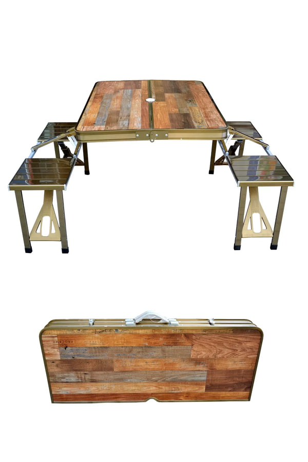 Procamp Aluminum Foldable Picnic Table – Lightweight & Portable Table for Outdoor Dining and Travel