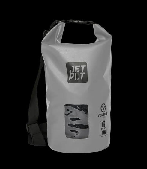 Jetpilot Venture 10L Drysafe Backpack, Roll Top Waterproof Dry Bag in Recycled 600D PET with Window Pocket
