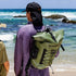 Jetpilot Venture 50L Waterproof Bag Black Sage, Roll Top Tarpaulin Dry Backpack with Welded Seams