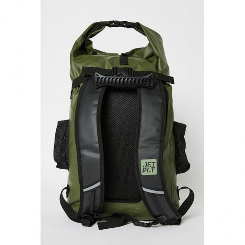Jetpilot Venture 50L Waterproof Bag Black Sage, Roll Top Tarpaulin Dry Backpack with Welded Seams