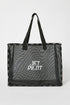 Jetpilot Venture Mesh Tote Black, 38L Polyester Mesh Beach and Boat Bag with Webbing Handles