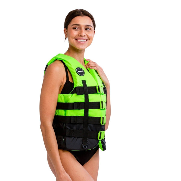 Jobe 4 Buckle Life Vest, Secure & Adjustable Float Jacket for Watersport Safety