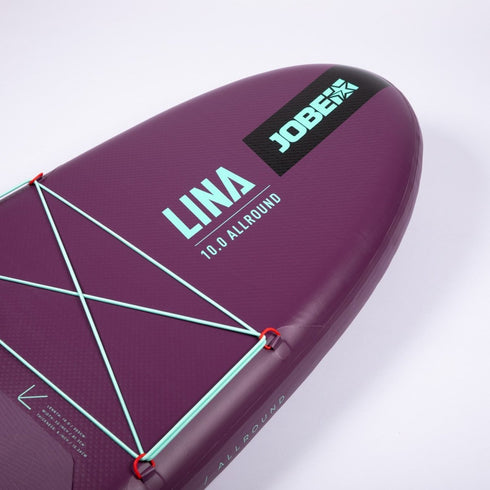 Jobe Aero Lina SUP Lite Board 10.0 Package Purple, Beginner Inflatable Paddle Board with Pump and Paddle